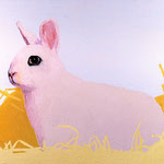 Bunny on Straw, 2003 Oil on canvas, 24 x 30 inches