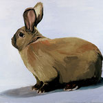 First Bunny, 2003 Oil on canvas, 16 x 20 inches