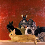 Nine Rabbits, 2004 Oil on canvas, 30 x 26 inches