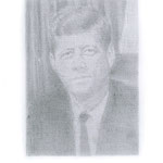 Kennedy (#2), 2000 Graphite on paper, 19 3/4 x 12 5/8 inches