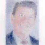 Reagan (#2), 2000 Colored pencil on paper, 19 3/4 x 12 5/8 inches