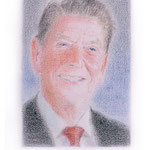 Reagan (#1), 2000 Colored pencil on paper, 19 3/4 x 12 5/8 inches