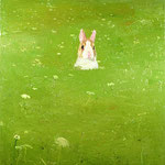 Rabbit in Queen Anne's Lace, 2003 Oil on canvas, 26 x 24 inches