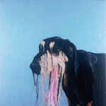 BJ, 1993 Oil on canvas, 26 x 26 inches