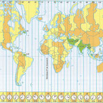 MAPA DIDÁCTICO DE HUSOS HORARIOS.