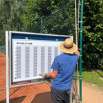 Die Magnettafel an Court 1