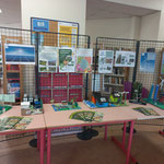 Vue d'ensemble de l'exposition installée au CDI