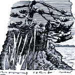 morning coast near bergen, 2025, page in a sketchbook