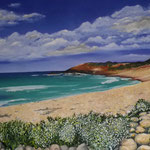 "Strand im Cotentin" - Öl auf Leinwand /" Plage du Cotentin" - Huile sur toile 80 x 100 cm