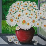 "Marguerites" - Öl auf Leinwand 60 x 80 cm  