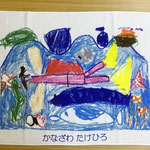 5歳の男の子のバスタオル。とっても夏らしい作品になりました！