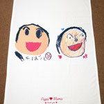 パパとママに作ったシングルケットです。母の日と父の日と、合わせたギフトにしました。