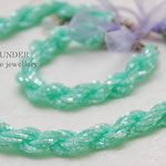 48e. + 32eDelicate set of mint color of Japanese glass beads by FLAUNDER