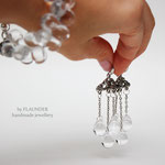 35€. Earrings "Raindrops" by FLAUNDER  with glass beads.