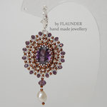 110e.Earrings  "Purple chocolate" by FLAUNDER
