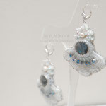 130€. "Princess of clouds" by FLAUNDER with natural labradorite. 