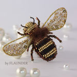110€ Brooch (pendant)  "Bee May".Size 4.5x2cm, wingspan 7.5 cm