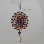 110e.Earrings  "Purple chocolate" by FLAUNDER
