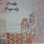 Collage auf Holz, Epoxy 