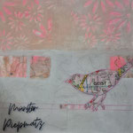 Collage auf Holz, Epoxy 