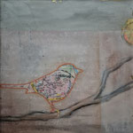 Collage auf Holz, Epoxy 