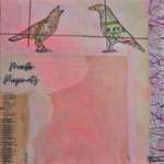 Collage auf Holz, Epoxy 