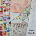 Collage auf Holz, Epoxy 