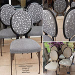Série de chaises et de fauteuils médaillons design CANTORI avant-après