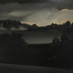 "Idzie deszcz", olej na płótnie, 50x60cm, 2022, obraz w kolekcji prywatnej