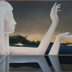 "Między dwoma brzegami", 130x160 cm, olej na płótnie, 2025