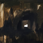 "Jaskinia", akryl na płótnie, 95x140cm, 2023