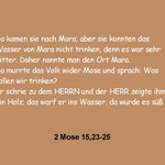 7. 2 Mose 15,23-25 - bei Mara, den Bitterseen