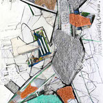 Engelfragment, 70 x 50 cm, Collage/Zeichnung, 11/2020