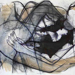 Latrinalia, 60 x 84 cm, Kugelschreiber, Tintenstift, Acryl, Marker, Kaffee, Bleistift auf Papier,  Zustand 12.2..2012
