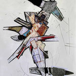 Engelfragment, 100 x 70 cm, Collage/Zeichnung, 5/2020
