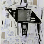 Memento mori (Für Michael), 140 x 100 cm,  Montage/biographisches Material/Zeichnung, Zustand 17.11.2015 (in Arbeit)