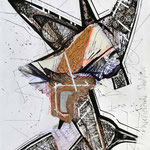 Engelfragment, 70 x 50 cm, Collage/Zeichnung, 8/2020