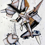 Engelfragmente, 100 x 70 cm, Collage/Zeichnung, 1/2020
