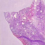 『紫の涙』ミクストメディア 22.7cm×15.8cm(SM) 2023年