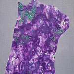 『紫水晶』アクリル・グリッター 18cm×14cm(F0号) 2023年