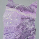 『紫の光』ミクストメディア 18cm×14cm(F0号) 2024年