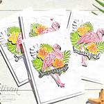 Karten mit Flamingos