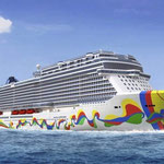 Norwegian Encore mit Außenbemalung // © Norwegian Cruise Line