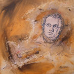 Franz Schubert     Collage  Acryl auf Leinwand  40 x 40  CHF 200