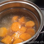 boil the sweet potatoes