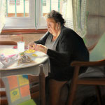 La abuela Irene - pastel sobre cartón encolado a tabla - 110x75