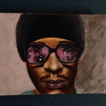 KID CUDY - OLEO SOBRE TABLA -  16X22
