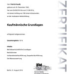 Zertifikat Kaufmännische Grundlagen, Sachwerte Berlin