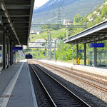 Schweizer-Eisenbahnen - Bahnhof Leuk
