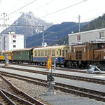 Mai 2022: Historischer Zug im Bahnhof Davos Platz. (Aufnahme vom Mai 2019.)